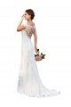 Illusion Bateau Neckline Fit and Flare Lace Wedding Dress Bristol