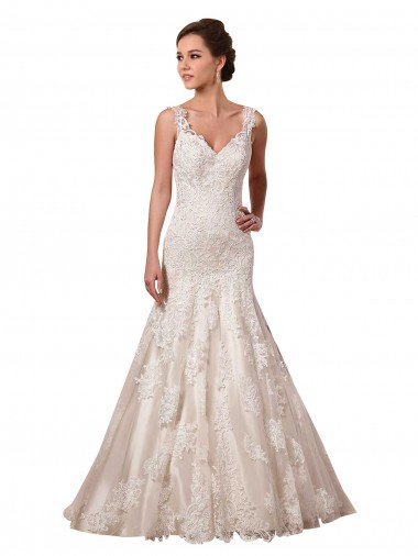 Open Back Mermaid Tulle Wedding Dress with Lace Bodice Bristol