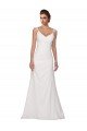 V-Neck Sheath Chiffon Wedding Dress with Straps Bristol