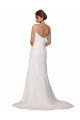 V-Neck Sheath Chiffon Wedding Dress with Straps Bristol