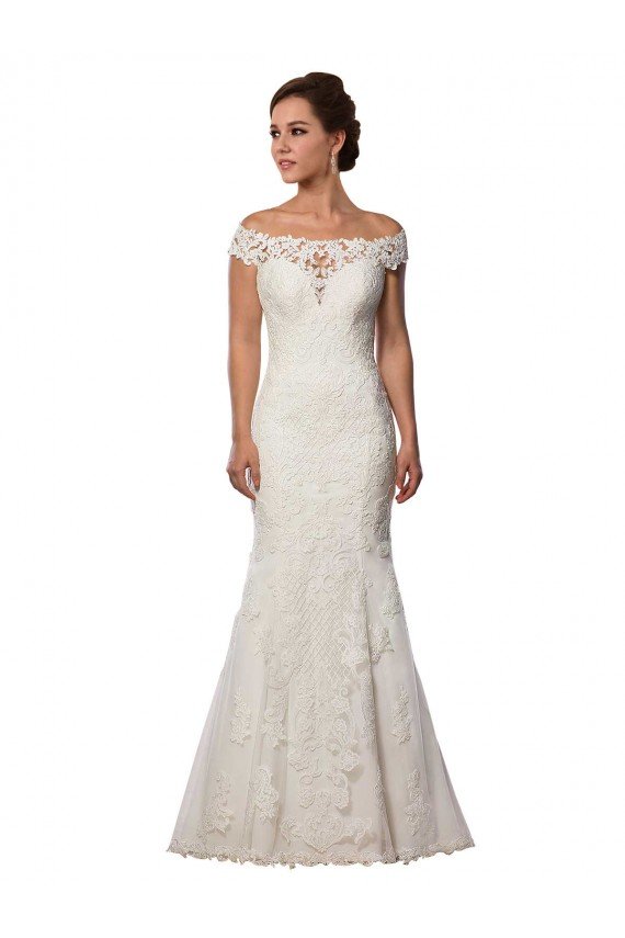Modern Off the Shoulder Mermaid Lace Wedding Dress Bristol