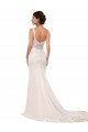 V-Neck Mermaid Crepe Wedding Dress with Lace Bodice Bristol