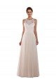 High Neck A-Line Tulle Wedding Dress with Lace Back Bristol