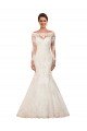 Long Sleeves Mermaid Lace Wedding Dress with Illusion Back Bristol