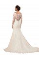 Long Sleeves Mermaid Lace Wedding Dress with Illusion Back Bristol