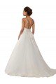 Modern Spaghetti Straps Ball Gown Tulle Wedding Dress with Lace Bodice Bristol