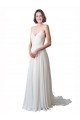 Spaghetti Straps V-Neck A-Line Chiffon Beach Wedding Dress Bristol