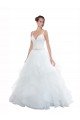 Spaghetti Straps Ball Gown Beach Wedding Dress with Lace Bodice Bristol