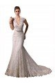 Halter V-Neck Mermaid Lace Wedding Dress with Keyhole Back Bristol