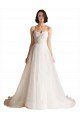 Strapless Sweetheart Lace Bodice A-Line Organza Wedding Dress Bristol