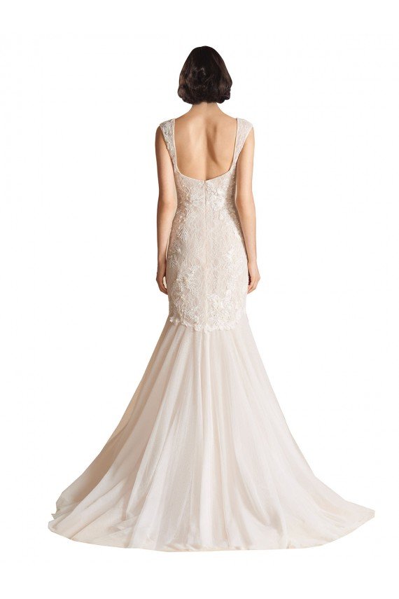 V-Neck Mermaid Tulle Wedding Dress Bristol