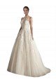 Illusion Neck A-Line Tulle Wedding Dress Bristol