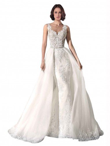 Sweetheart Fit and Flare Tulle Lace Wedding Dress Bristol