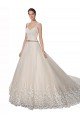 Sweetheart Cap Sleeves Tulle Lace Wedding Dress Bristol