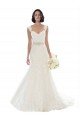 Off the Shoulder Mermaid Lace Beach Wedding Dress with Beaded Belt Bristol