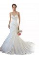 Sweetheart Mermaid Satin Beach Wedding Dress with Illusion Lace Back Bristol