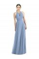 Keyhole Halter Chiffon Maxi Bridesmaid Dress Bristol