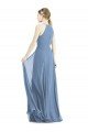 Keyhole Halter Chiffon Maxi Bridesmaid Dress Bristol