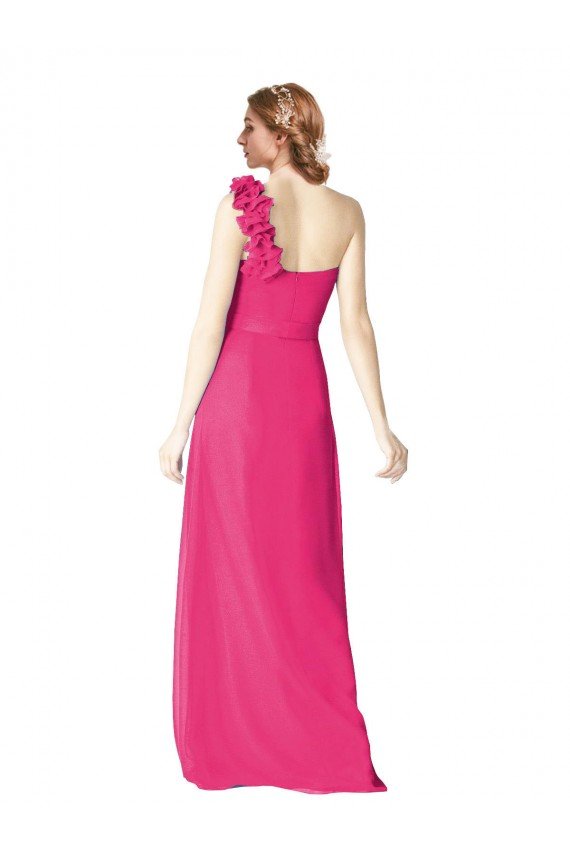 Full Length One Shoulder Chiffon Bridesmaid Dress Bristol
