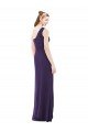 Draped One Shoulder Full Length Chiffon Bridesmaid Dress Bristol