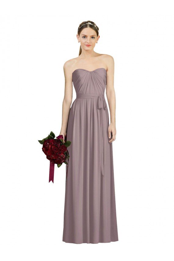 Sweetheart Neckline Long Full Length Chiffon Bridesmaid Dress Bristol