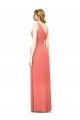 Draped Full Length One Shoulder Chiffon Bridesmaid Dress Bristol