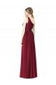 One Shoulder Full Length Long Chiffon Bridesmaid Dress. Bristol