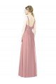 High Neck Chiffon Bridesmaid Dress with Low Back Bristol