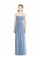 Strapless Long Chiffon Dress with Sweetheart Neckline And Draped Bodice Bristol