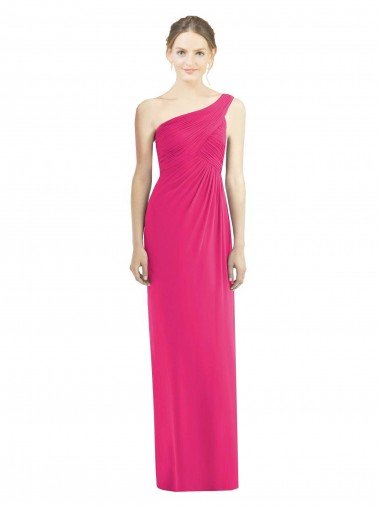 One Shoulder Long Chiffon Bridesmaid Dress Bristol