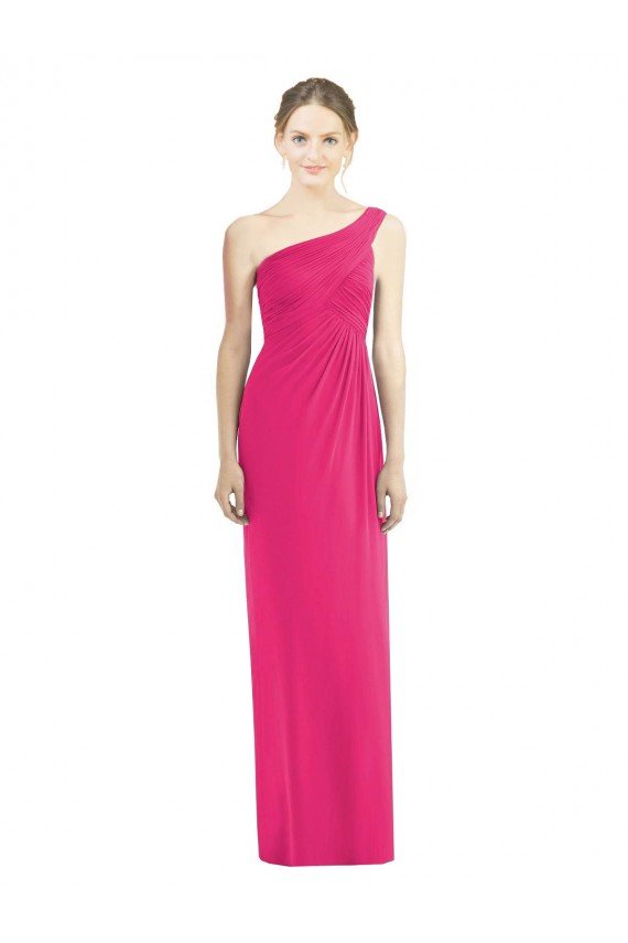 One Shoulder Long Chiffon Bridesmaid Dress Bristol
