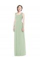 Sleeveless Chiffon Long Bridesmaid Dress with Shoulder Straps Bristol