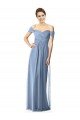 Off the Shoulder Chiffon Bridesmaid Dress with Draped Bodice Bristol