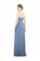 V-Pleat Chiffon Full-Length Strapless Bridesmaid Dress Bristol