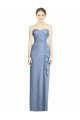 Strapless Full-Length Chiffon Bridesmaid Dress with Front Slit Bristol
