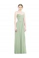 Crisscross Draped Full Length Strapless Chiffon Bridesmaid Dress Bristol