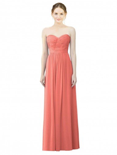 Draped Sweetheart Strapless Chiffon Bridesmaid Dress Bristol