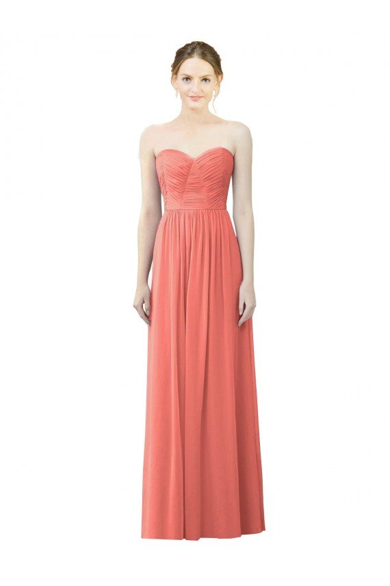 Draped Sweetheart Strapless Chiffon Bridesmaid Dress Bristol