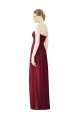Draped Full Length Strapless Chiffon Bridesmaid Dress Bristol