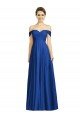 Off the Shoulder Draped Chiffon Maxi Bridesmaid Dress Bristol