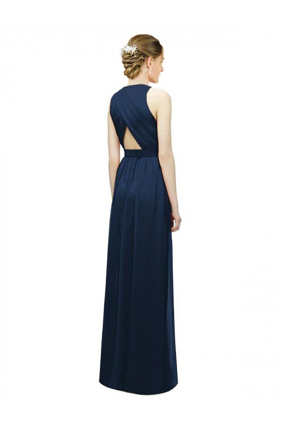Sleek Halter Neck Chiffon Bridesmaid Dress  Bristol