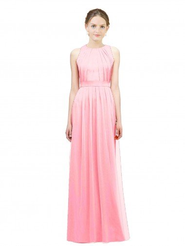 Sleek Halter Neck Chiffon Bridesmaid Dress  Bristol