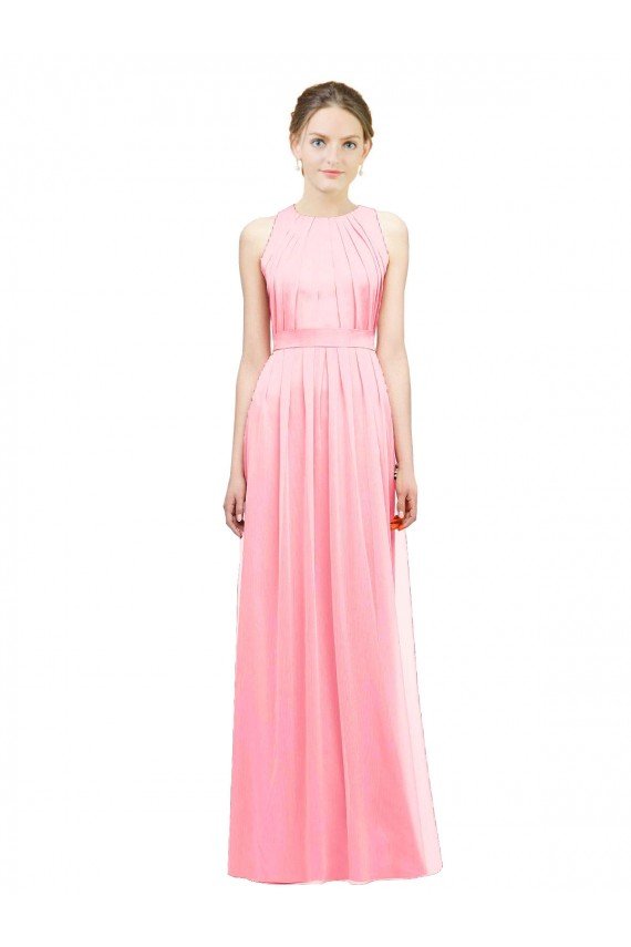 Sleek Halter Neck Chiffon Bridesmaid Dress  Bristol