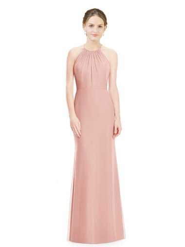 Halter Neck Trumpet Chiffon Bridesmaid Dress Bristol