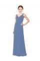 Draped V-Neck Luxe Chiffon Bridesmaid Dress Bristol