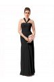 Long Halter Chiffon Bridesmaid Dress with Dropped Waist Bristol