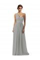Ruffled One Shoulder Floor Length Long Chiffon Bridesmaid Dress Bristol