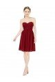 Short Sweetheart Knee Length Chiffon Cocktail Bridesmaid Dress with Open Back Bristol