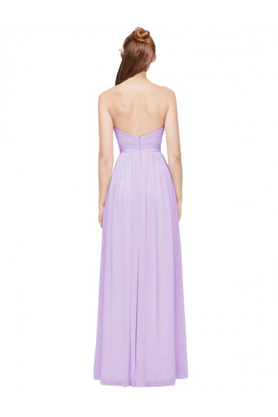 Strapless Mermaid Chiffon Bridesmaid Dress WITH High Side Slit and Ruffles Bristol