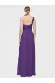One Shoulder High Low Chiffon Bridesmaid Dress with Wrap Waist Bristol